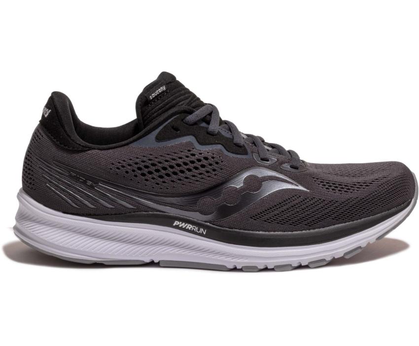 Saucony Ride 14 Wide Charcoal / Black | Men Running