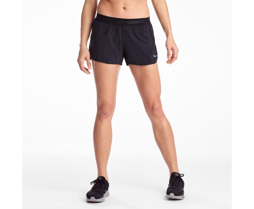 Saucony Split Second 2.5" Short Black | Women Bottoms