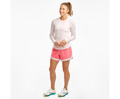 Saucony Stopwatch Long Sleeve Barely Pink | Women Tops