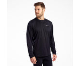 Saucony Stopwatch Long Sleeve Black | Men Tops