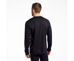 Saucony Stopwatch Long Sleeve Black | Men Tops