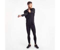 Saucony Stopwatch Long Sleeve Black | Men Tops