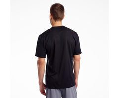 Saucony Stopwatch Short Sleeve Black | Men Tops
