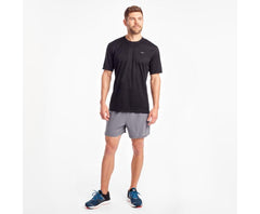 Saucony Stopwatch Short Sleeve Black | Men Tops