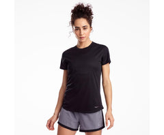 Saucony Stopwatch Short Sleeve Black | Women Tops