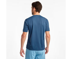 Saucony Stopwatch Short Sleeve Ensign Blue | Men Tops