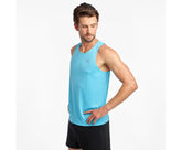 Saucony Stopwatch Singlet Blue Atoll | Men Tops