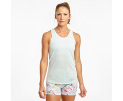 Saucony Stopwatch Singlet Opal Blue | Women Tops