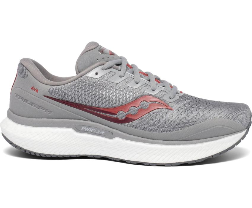 Saucony Triumph 18 Wide Alloy / Red | Men Wide Widths