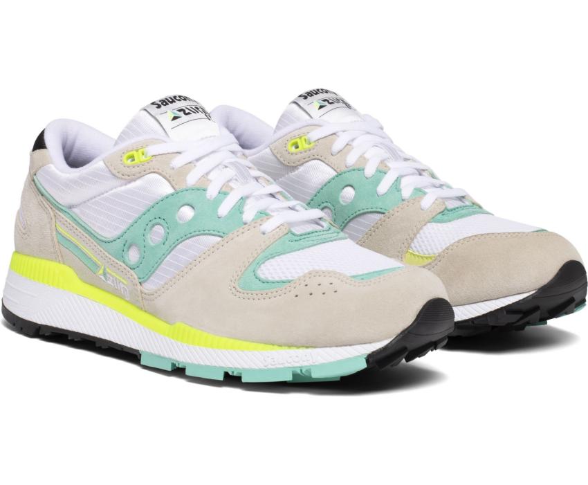 Saucony Azura Premium Leather Almond / Seafoam / Citrus | Men Azura