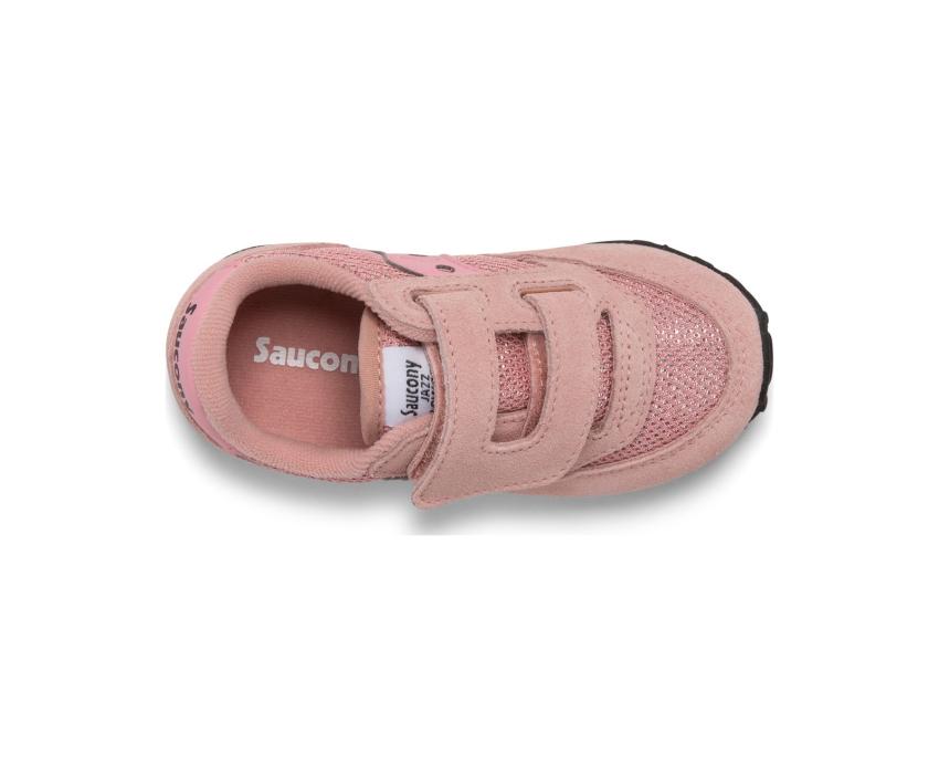 Saucony Big Kid's Big Kids Jazz Hook &amp; Loop Sneaker Pink Metallic | Kids Running
