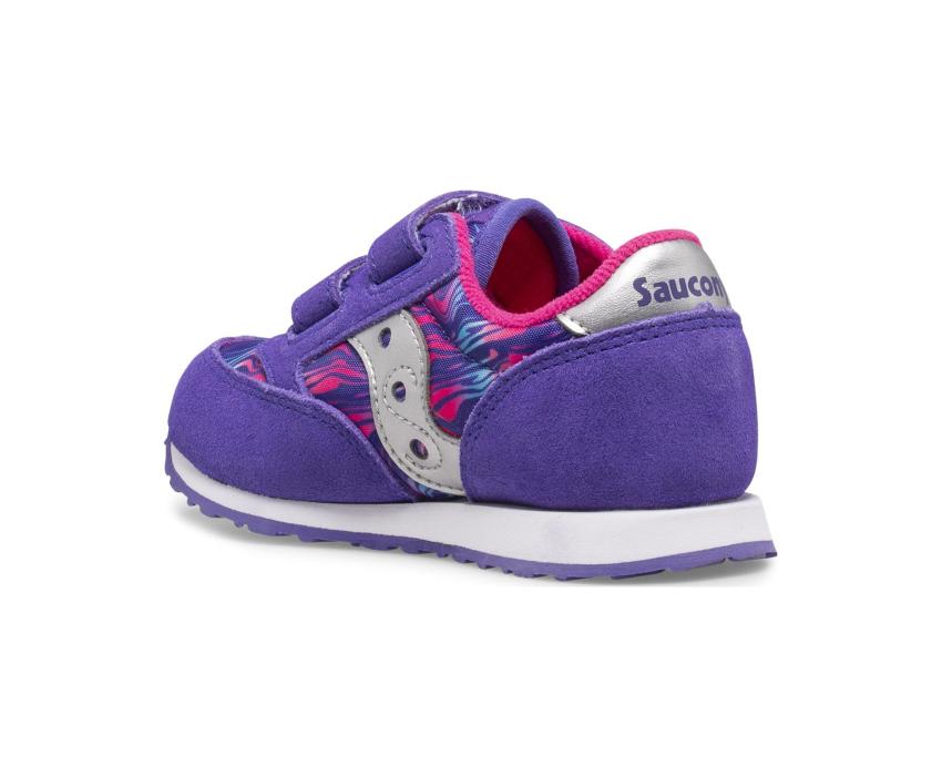 Saucony Big Kid's Big Kids Jazz Hook &amp; Loop Sneaker Purple Swirl | Kids Running