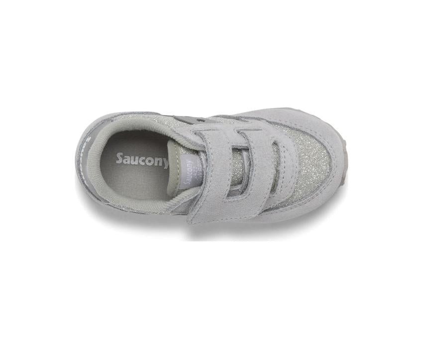 Saucony Big Kid's Big Kids Jazz Hook &amp; Loop Sneaker Silver Metallic | Kids Running