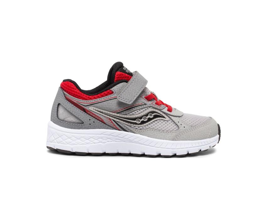 Saucony Big Kid's Cohesion 14 A/C Sneaker Grey / Red | Kids Running