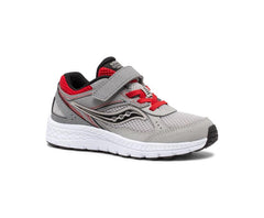 Saucony Big Kid's Cohesion 14 A/C Sneaker Grey / Red | Kids Running