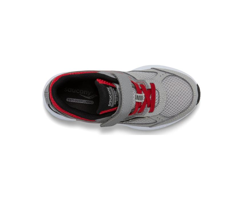 Saucony Big Kid's Cohesion 14 A/C Sneaker Grey / Red | Kids Running