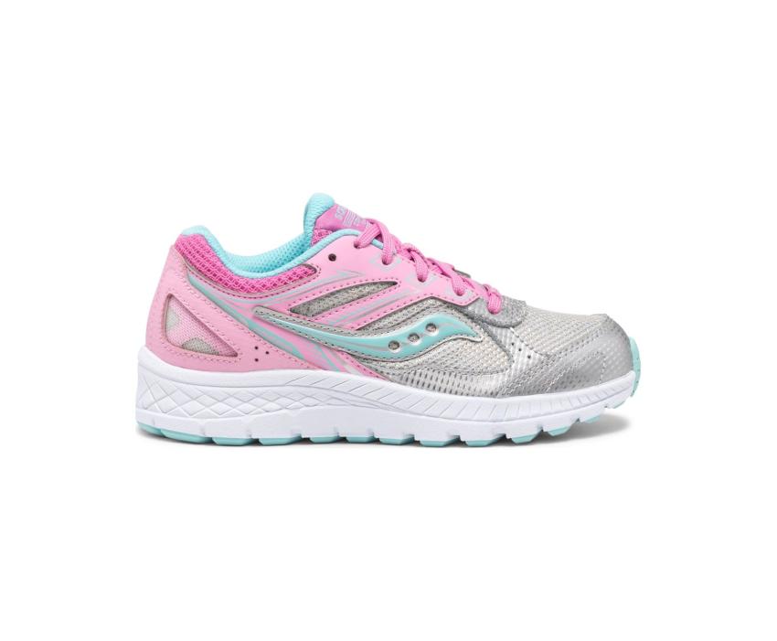 Saucony Big Kid's Cohesion 14 Lace Sneaker Pink / Silver | Kids Running