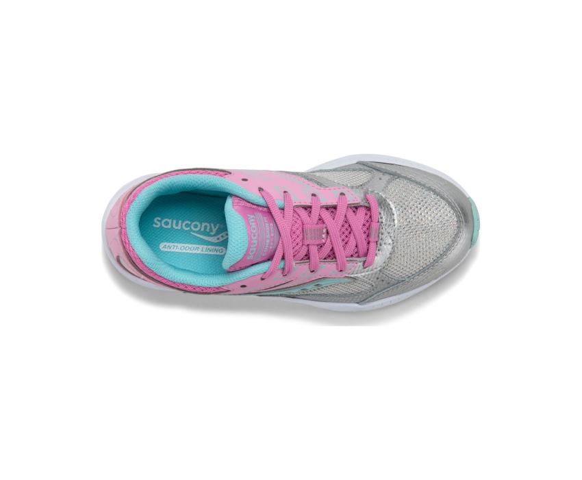 Saucony Big Kid's Cohesion 14 Lace Sneaker Pink / Silver | Kids Running