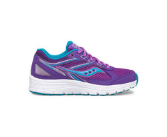 Saucony Big Kid's Cohesion 14 Lace Sneaker Purple / Turq | Kids Running