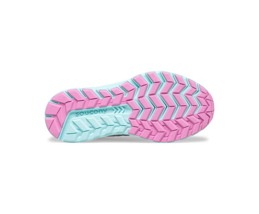 Saucony Big Kid's Cohesion 14 Lace Sneaker Turq / Pink | Kids Running