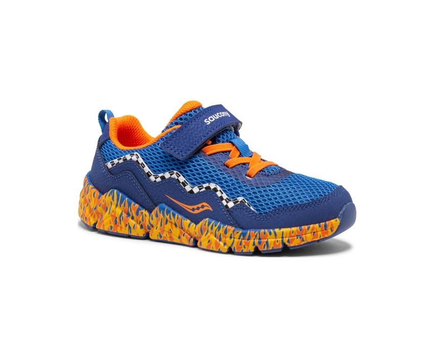 Saucony Big Kid's Flash A/C 2.0 Sneaker Blue / Flame | Kids Running