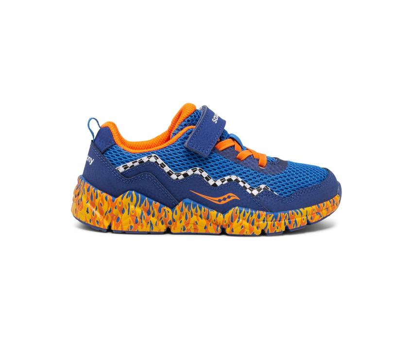 Saucony Big Kid's Flash A/C 2.0 Sneaker Blue / Flame | Kids Running