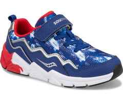 Saucony Big Kid's Flash A/C 2.0 Sneaker Blue / Red / White | Kids Running