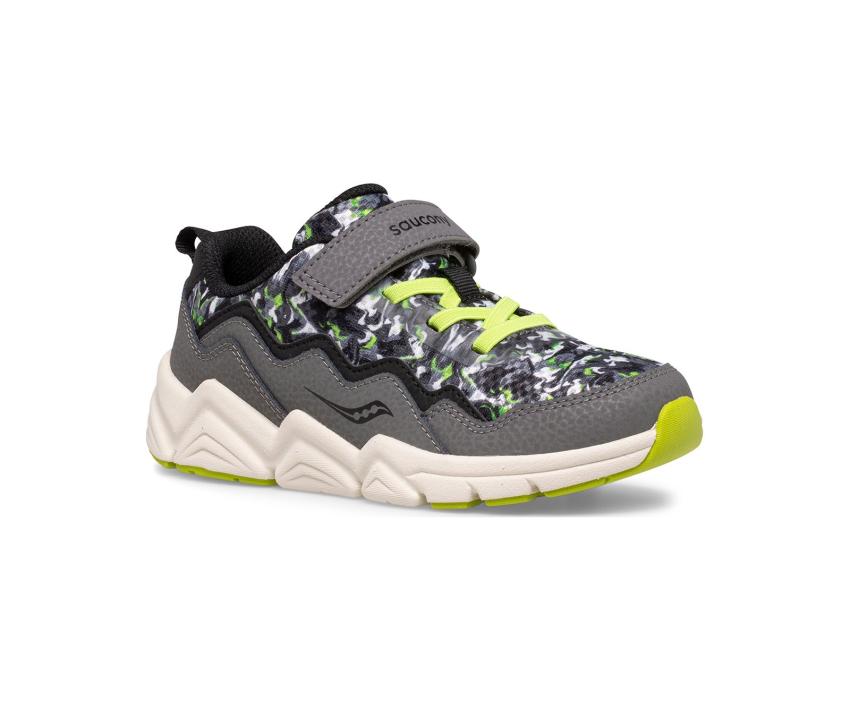 Saucony Big Kid's Flash A/C 2.0 Sneaker Grey / Camo | Kids Running