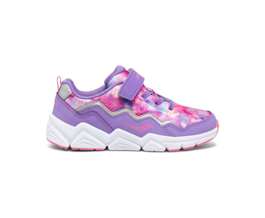 Saucony Big Kid's Flash A/C 2.0 Sneaker Purple / Multi | Kids Running
