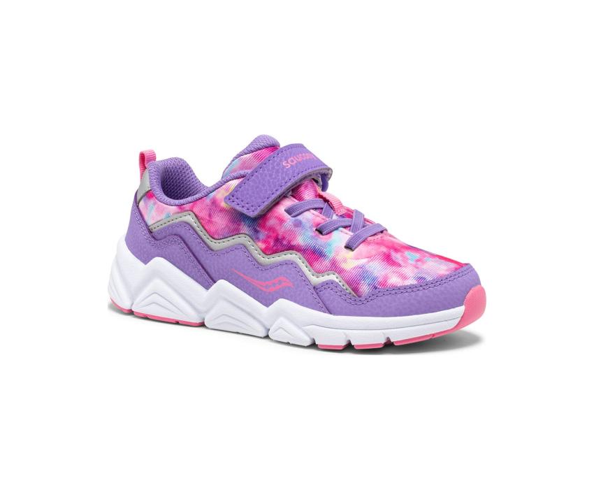Saucony Big Kid's Flash A/C 2.0 Sneaker Purple / Multi | Kids Running