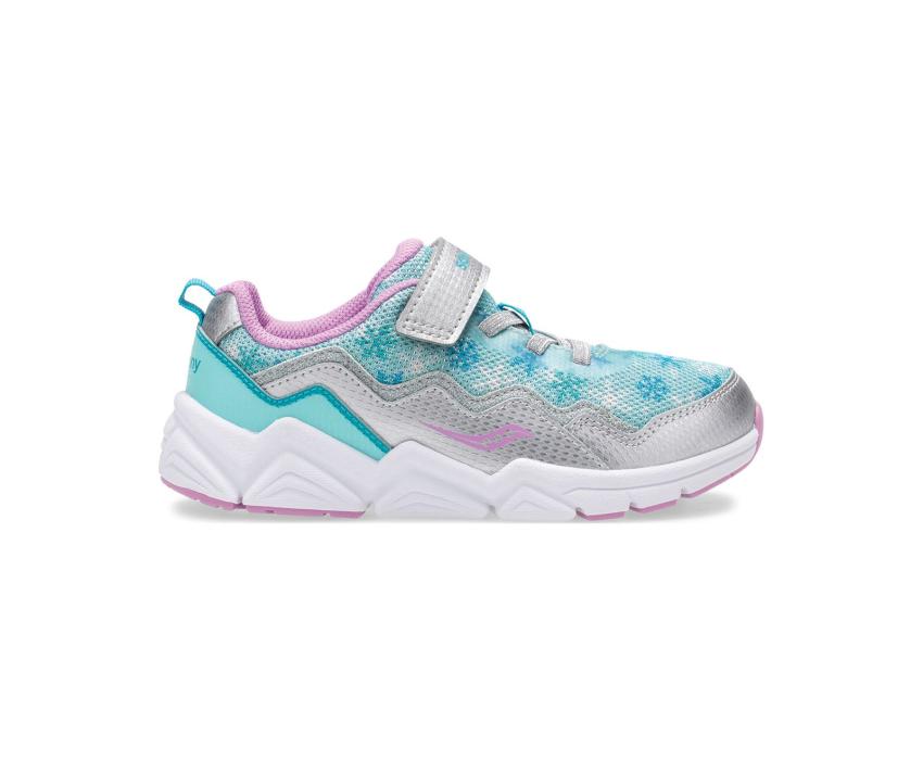 Saucony Big Kid's Flash A/C 2.0 Sneaker Turq / Silver | Kids Running