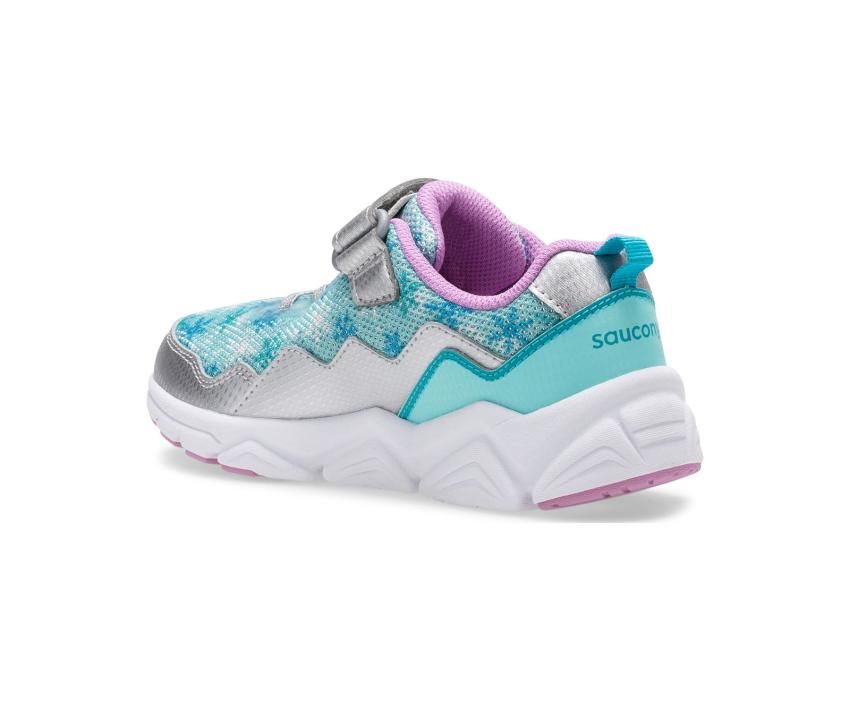 Saucony Big Kid's Flash A/C 2.0 Sneaker Turq / Silver | Kids Running