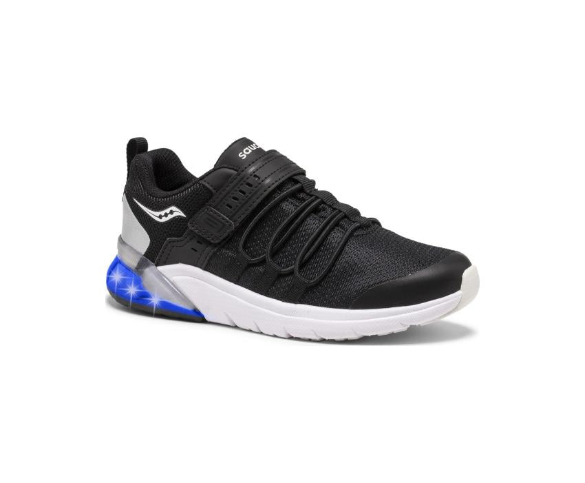 Saucony Big Kid's Flash Glow 2.0 Sneaker Black | Kids Running