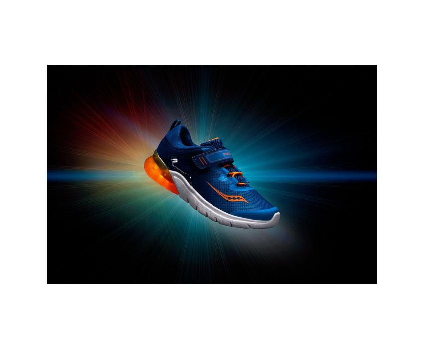 Saucony Big Kid's Flash Glow A/C Sneaker Black / Green | Kids Running