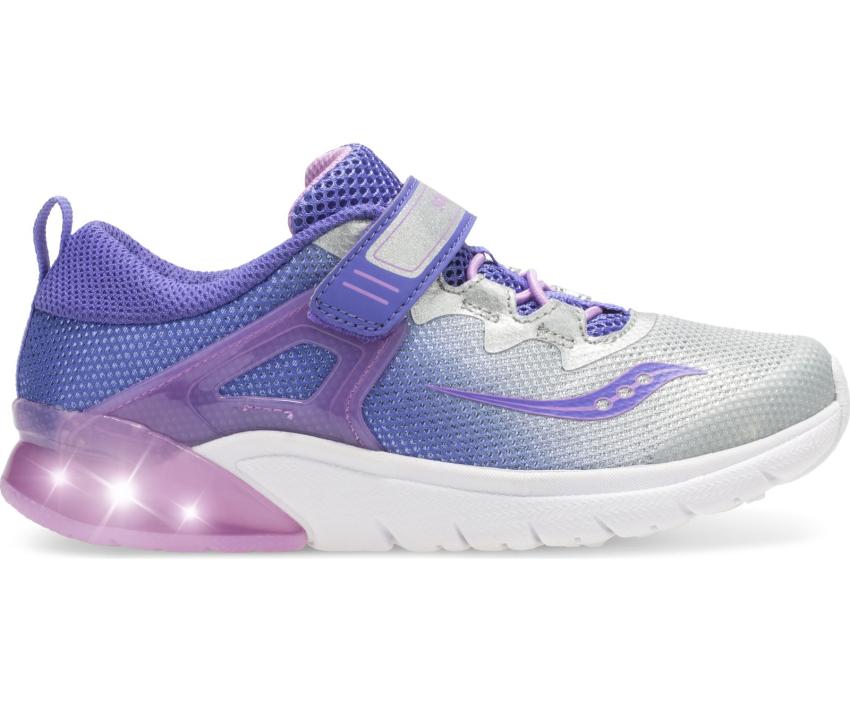 Saucony Big Kid's Flash Glow A/C Sneaker Purple / Silver | Kids Running