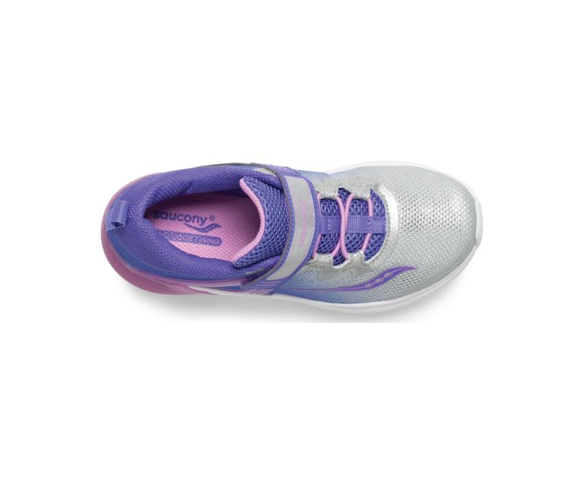 Saucony Big Kid's Flash Glow A/C Sneaker Purple / Silver | Kids Running