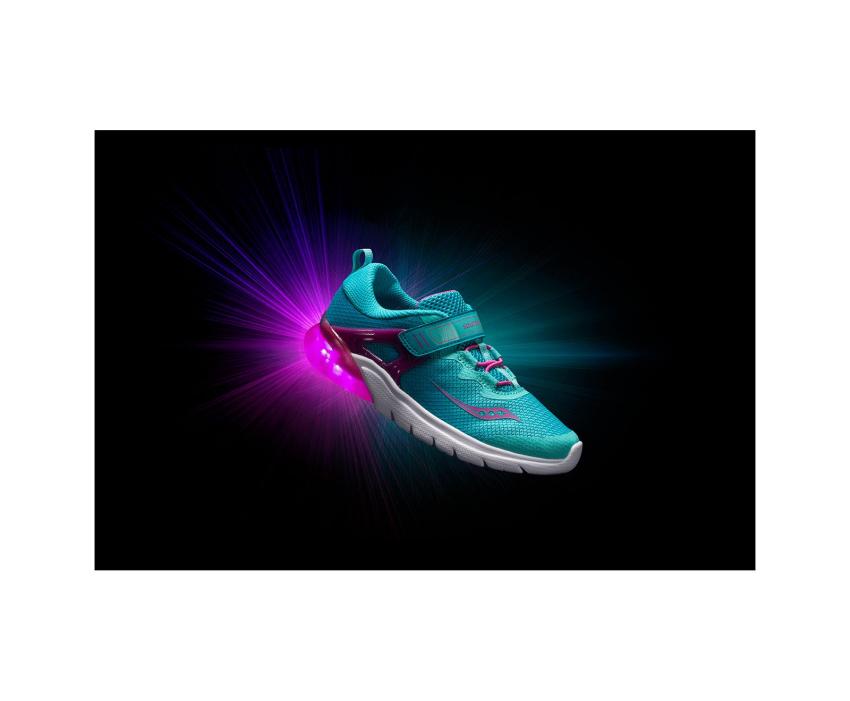 Saucony Big Kid's Flash Glow A/C Sneaker Purple / Silver | Kids Running