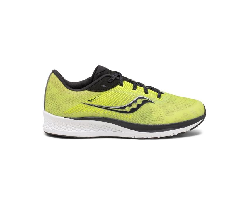 Saucony Big Kid's Guide 14 Sneaker Lime / Black | Kids Running