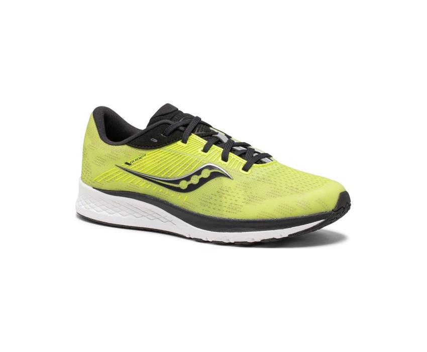 Saucony Big Kid's Guide 14 Sneaker Lime / Black | Kids Running
