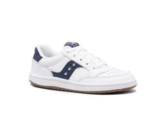 Saucony Big Kid's Jazz Court Sneaker White / Navy | Kids Running