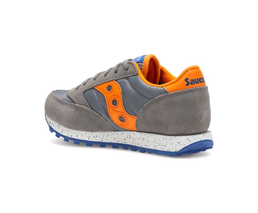 Saucony Big Kid's Jazz Original Sneaker Grey / Orange / Blue | Kids Running