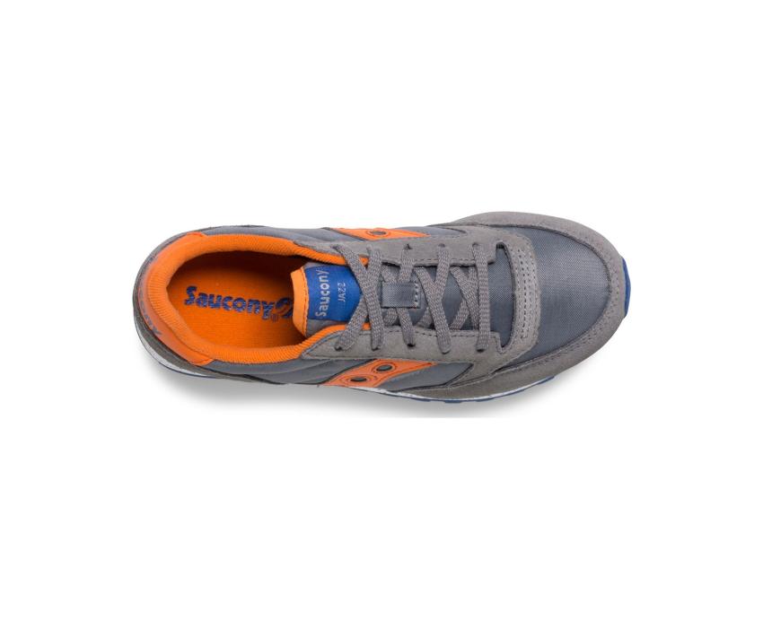 Saucony Big Kid's Jazz Original Sneaker Grey / Orange / Blue | Kids Running