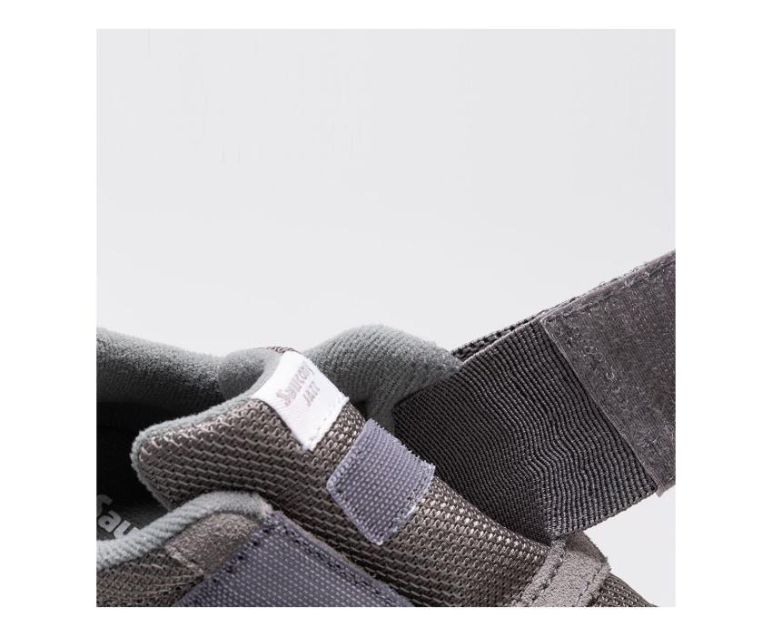 Saucony Big Kid's Jazz Riff Sneaker Grey / White Blue | Kids Running