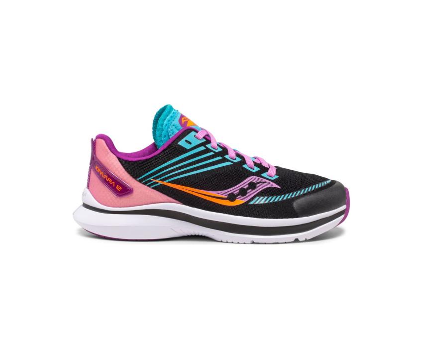 Saucony Big Kid's Kinvara 12 Sneaker Black / Pink | Kids Running