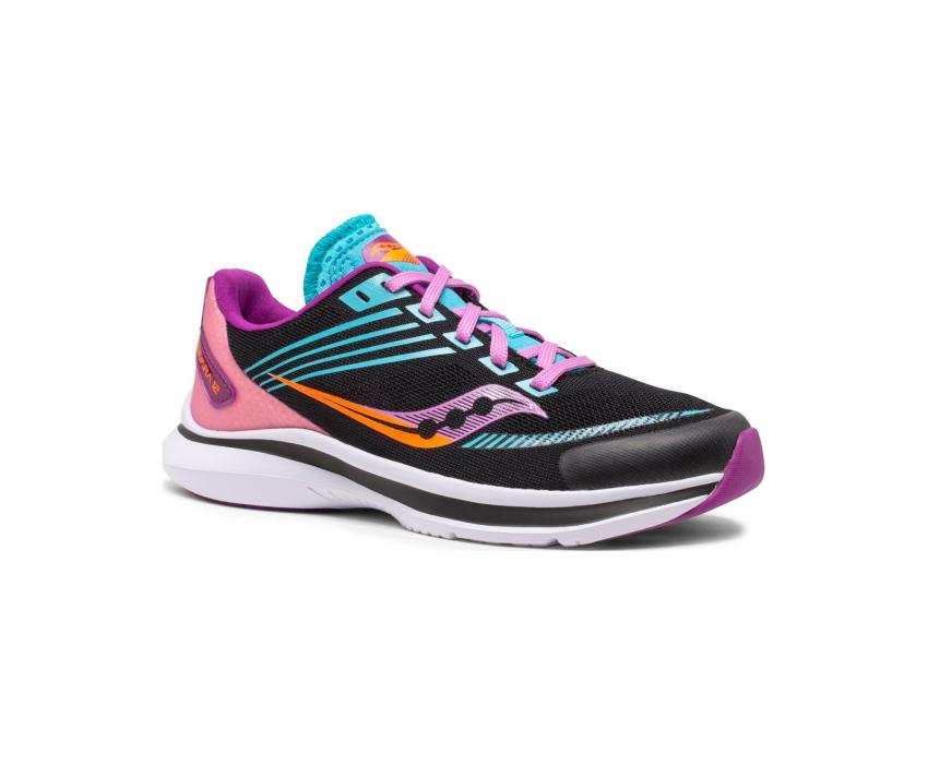 Saucony Big Kid's Kinvara 12 Sneaker Black / Pink | Kids Running