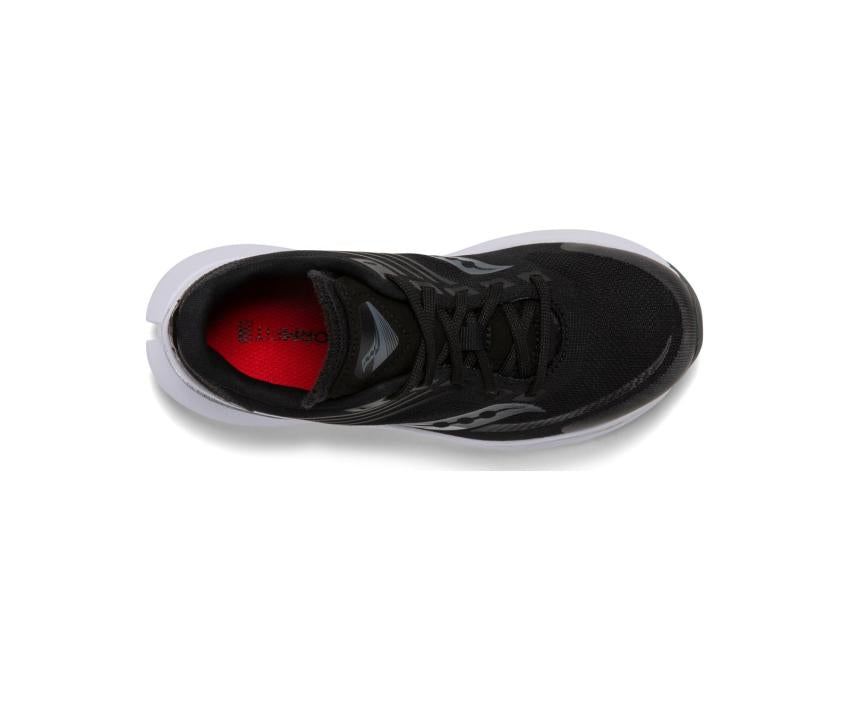 Saucony Big Kid's Kinvara 12 Sneaker Black / White | Kids Running