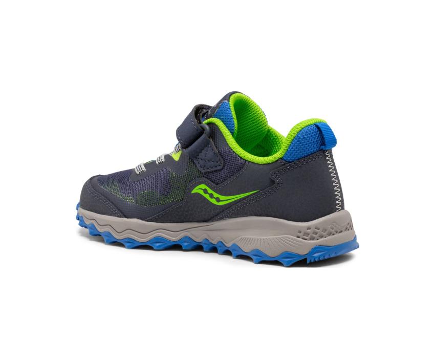 Saucony Big Kid's Peregrine 11 Shield A/C Sneaker Blue / Green | Kids Running