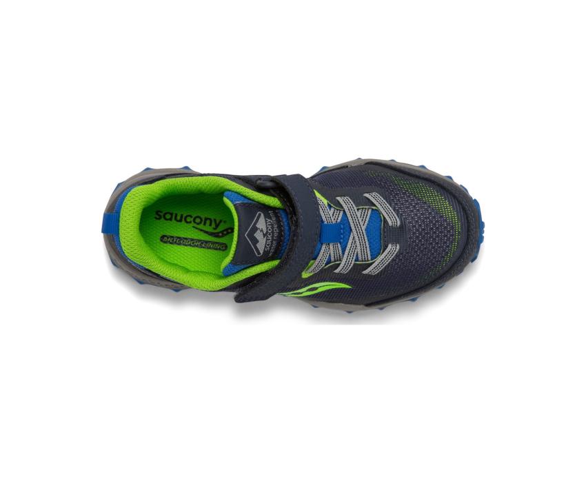 Saucony Big Kid's Peregrine 11 Shield A/C Sneaker Blue / Green | Kids Running