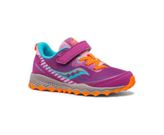 Saucony Big Kid's Peregrine 11 Shield A/C Sneaker Magenta / Pink | Kids Running