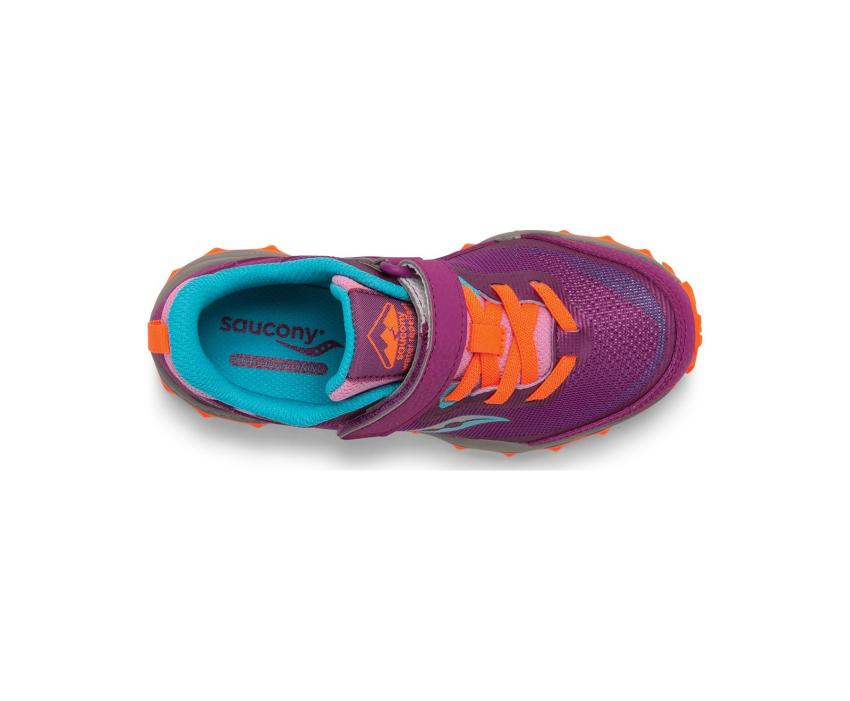 Saucony Big Kid's Peregrine 11 Shield A/C Sneaker Magenta / Pink | Kids Running